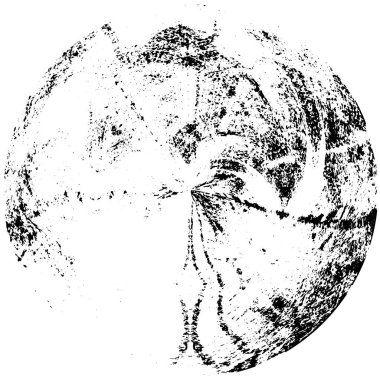 Grunge Yuvarlak Elementi. Yaratıcı Grafik Tasarımı İçin Soyut Çember Boyama. Tehlike Doku Arkaplanı. Bir Kaleydoskop 'un geometrik elementlerine sahip bir halka biçiminde arkaplan