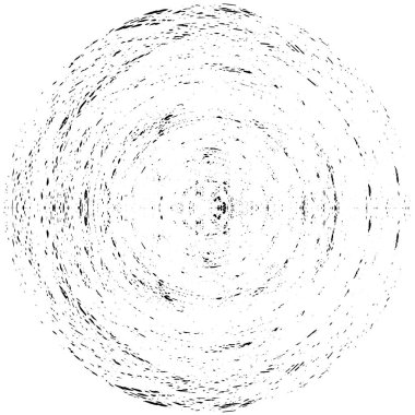 Grunge Yuvarlak Elementi. Yaratıcı Grafik Tasarımı İçin Soyut Çember Boyama. Tehlike Doku Arkaplanı. Bir Kaleydoskop 'un geometrik elementlerine sahip bir halka biçiminde arkaplan