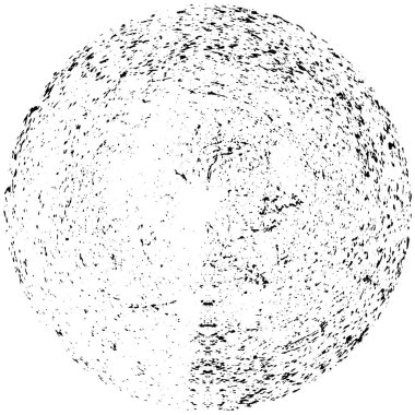 Grunge Yuvarlak Elementi. Yaratıcı Grafik Tasarımı İçin Soyut Çember Boyama. Tehlike Doku Arkaplanı. Bir Kaleydoskop 'un geometrik elementlerine sahip bir halka biçiminde arkaplan