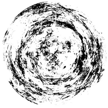 Grunge Yuvarlak Elementi. Yaratıcı Grafik Tasarımı İçin Soyut Çember Boyama. Tehlike Doku Arkaplanı. Bir Kaleydoskop 'un geometrik elementlerine sahip bir halka biçiminde arkaplan.
