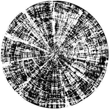 Grunge Yuvarlak Elementi. Yaratıcı Grafik Tasarımı İçin Soyut Çember Boyama. Tehlike Doku Arkaplanı. Bir Kaleydoskop 'un geometrik elementlerine sahip bir halka biçiminde arkaplan.