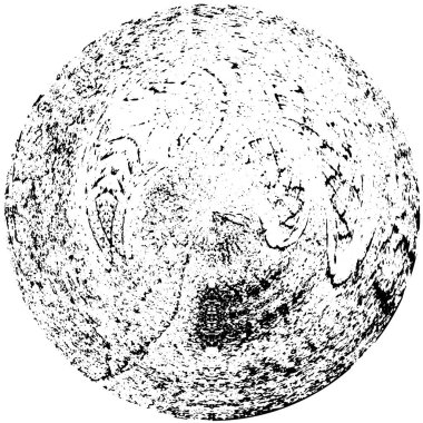 Grunge Yuvarlak Elementi. Yaratıcı Grafik Tasarımı İçin Soyut Çember Boyama. Tehlike Doku Arkaplanı. Bir Kaleydoskop 'un geometrik elementlerine sahip bir halka biçiminde arkaplan.