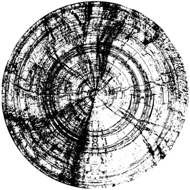 Grunge Yuvarlak Elementi. Yaratıcı Grafik Tasarımı İçin Soyut Çember Boyama. Tehlike Doku Arkaplanı. Bir Kaleydoskop 'un geometrik elementlerine sahip bir halka biçiminde arkaplan.
