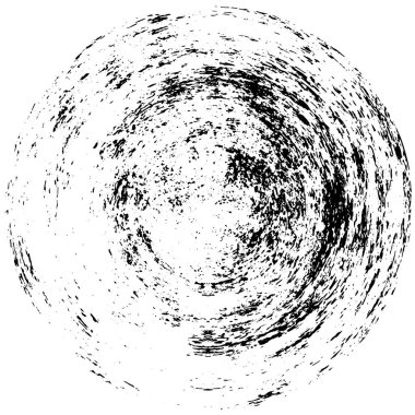 Grunge Yuvarlak Elementi. Yaratıcı Grafik Tasarımı İçin Soyut Çember Boyama. Tehlike Doku Arkaplanı. Bir Kaleydoskop 'un geometrik elementlerine sahip bir halka biçiminde arkaplan.