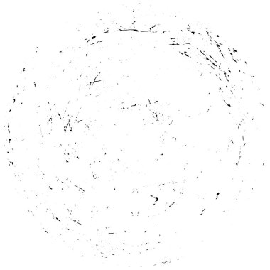 Grunge Yuvarlak Elementi. Yaratıcı Grafik Tasarımı İçin Soyut Çember Boyama. Tehlike Doku Arkaplanı. Bir Kaleydoskop 'un geometrik elementlerine sahip bir halka biçiminde arkaplan.