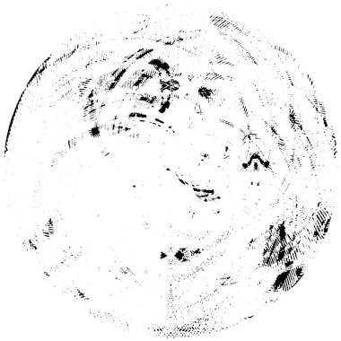 Grunge Yuvarlak Elementi. Yaratıcı Grafik Tasarımı İçin Soyut Çember Boyama. Tehlike Doku Arkaplanı. Bir Kaleydoskop 'un geometrik elementlerine sahip bir halka biçiminde arkaplan.