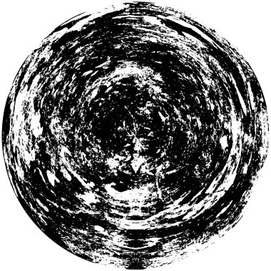 Grunge Yuvarlak Elementi. Yaratıcı Grafik Tasarımı İçin Soyut Çember Boyama. Tehlike Doku Arkaplanı. Bir Kaleydoskop 'un geometrik elementlerine sahip bir halka biçiminde arkaplan.