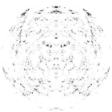 Grunge Yuvarlak Elementi. Yaratıcı Grafik Tasarımı İçin Soyut Çember Boyama. Tehlike Doku Arkaplanı. Bir Kaleydoskop 'un geometrik elementlerine sahip bir halka biçiminde arkaplan.