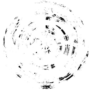 Grunge Yuvarlak Elementi. Yaratıcı Grafik Tasarımı İçin Soyut Çember Boyama. Tehlike Doku Arkaplanı. Bir Kaleydoskop 'un geometrik elementlerine sahip bir halka biçiminde arkaplan.