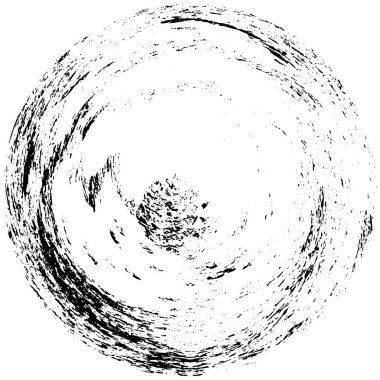 Grunge Yuvarlak Elementi. Yaratıcı Grafik Tasarımı İçin Soyut Çember Boyama. Tehlike Doku Arkaplanı. Bir Kaleydoskop 'un geometrik elementlerine sahip bir halka biçiminde arkaplan.