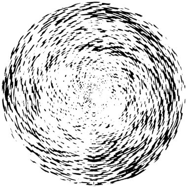 Grunge Yuvarlak Elementi. Yaratıcı Grafik Tasarımı İçin Soyut Çember Boyama. Tehlike Doku Arkaplanı. Bir Kaleydoskop 'un geometrik elementlerine sahip bir halka biçiminde arkaplan.