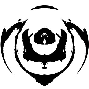 Grunge Yuvarlak Elementi. Yaratıcı Grafik Tasarımı İçin Soyut Çember Boyama. Tehlike Doku Arkaplanı. Bir Kaleydoskop 'un geometrik elementlerine sahip bir halka biçiminde arkaplan.