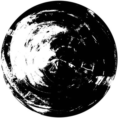Grunge Yuvarlak Elementi. Yaratıcı Grafik Tasarımı İçin Soyut Çember Boyama. Tehlike Doku Arkaplanı. Bir Kaleydoskop 'un geometrik elementlerine sahip bir halka biçiminde arkaplan.