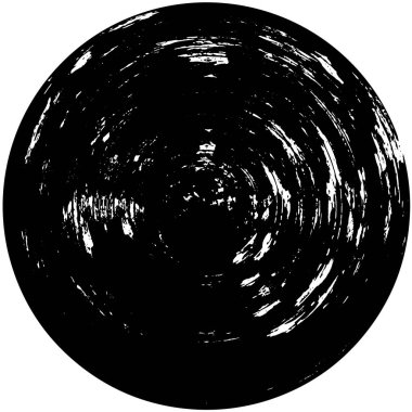Grunge Yuvarlak Elementi. Yaratıcı Grafik Tasarımı İçin Soyut Çember Boyama. Tehlike Doku Arkaplanı. Bir Kaleydoskop 'un geometrik elementlerine sahip bir halka biçiminde arkaplan.