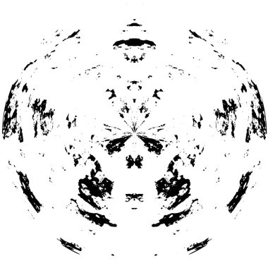 Grunge Yuvarlak Elementi. Yaratıcı Grafik Tasarımı İçin Soyut Çember Boyama. Tehlike Doku Arkaplanı. Bir Kaleydoskop 'un geometrik elementlerine sahip bir halka biçiminde arkaplan.