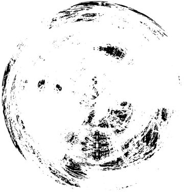 Grunge Yuvarlak Elementi. Yaratıcı Grafik Tasarımı İçin Soyut Çember Boyama. Tehlike Doku Arkaplanı. Bir Kaleydoskop 'un geometrik elementlerine sahip bir halka biçiminde arkaplan.