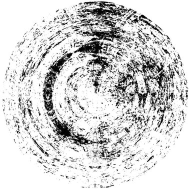Grunge Yuvarlak Elementi. Yaratıcı Grafik Tasarımı İçin Soyut Çember Boyama. Tehlike Doku Arkaplanı. Bir Kaleydoskop 'un geometrik elementlerine sahip bir halka biçiminde arkaplan.