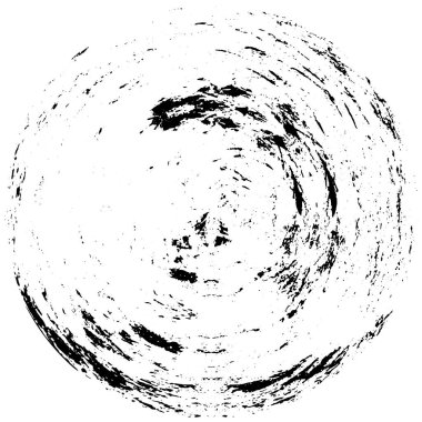 Grunge Yuvarlak Elementi. Yaratıcı Grafik Tasarımı İçin Soyut Çember Boyama. Tehlike Doku Arkaplanı. Bir Kaleydoskop 'un geometrik elementlerine sahip bir halka biçiminde arkaplan.
