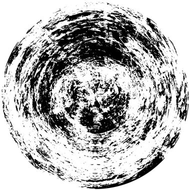 Grunge Yuvarlak Elementi. Yaratıcı Grafik Tasarımı İçin Soyut Çember Boyama. Tehlike Doku Arkaplanı. Bir Kaleydoskop 'un geometrik elementlerine sahip bir halka biçiminde arkaplan