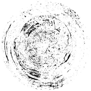 Grunge Yuvarlak Elementi. Yaratıcı Grafik Tasarımı İçin Soyut Çember Boyama. Tehlike Doku Arkaplanı. Bir Kaleydoskop 'un geometrik elementlerine sahip bir halka biçiminde arkaplan