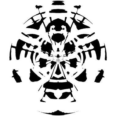 Grunge Yuvarlak Elementi. Yaratıcı Grafik Tasarımı İçin Soyut Çember Boyama. Tehlike Doku Arkaplanı. Bir Kaleydoskop 'un geometrik elementlerine sahip bir halka biçiminde arkaplan