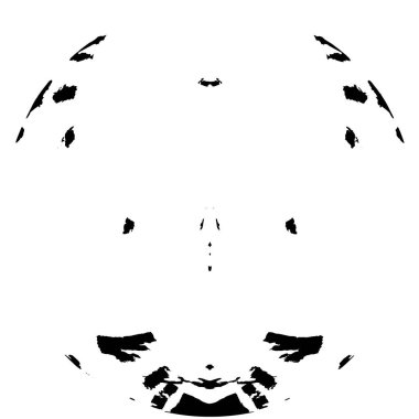 Grunge Yuvarlak Elementi. Yaratıcı Grafik Tasarımı İçin Soyut Çember Boyama. Tehlike Doku Arkaplanı. Bir Kaleydoskop 'un geometrik elementlerine sahip bir halka biçiminde arkaplan