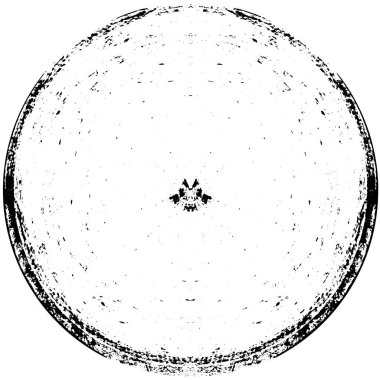 Grunge Yuvarlak Elementi. Yaratıcı Grafik Tasarımı İçin Soyut Çember Boyama. Tehlike Doku Arkaplanı. Bir Kaleydoskop 'un geometrik elementlerine sahip bir halka biçiminde arkaplan