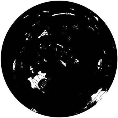 Grunge Yuvarlak Elementi. Yaratıcı Grafik Tasarımı İçin Soyut Çember Boyama. Tehlike Doku Arkaplanı. Bir Kaleydoskop 'un geometrik elementlerine sahip bir halka biçiminde arkaplan