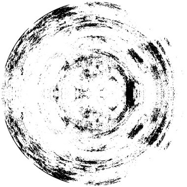 Grunge Yuvarlak Elementi. Yaratıcı Grafik Tasarımı İçin Soyut Çember Boyama. Tehlike Doku Arkaplanı. Bir Kaleydoskop 'un geometrik elementlerine sahip bir halka biçiminde arkaplan