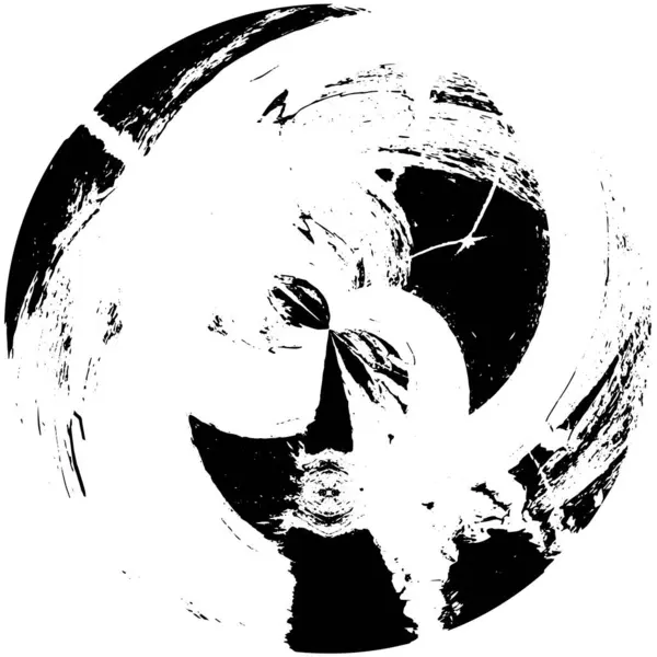 Гранж Раунд Элемент Абстрактная Круговая Порука Креативного Графического Дизайна Обратный — стоковый вектор