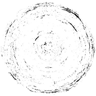Grunge Yuvarlak Elementi. Yaratıcı Grafik Tasarımı İçin Soyut Çember Boyama. Tehlike Doku Arkaplanı. Bir Kaleydoskop 'un geometrik elementlerine sahip bir halka biçiminde arkaplan