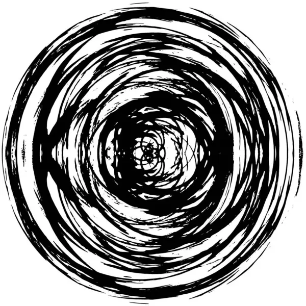 ラウンジラウンドエレメント 創造的なグラフィックデザインのための抽象的な円の絵画 悲惨なテクスチャの背景 カレイドーシスコープの幾何学的要素を持つリングの形の背景 — ストックベクタ