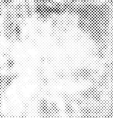 Grunge yarım ton vektör arkaplan. Yarı ton vektör dokusunu belirler. Gradyan yarım ton, pop sanatında arka planda yer alır. Siyah ve beyaz desenli. Mürekkep Yazdırma Sıkıntısı Arkaplanı 