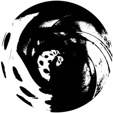 siyah beyaz alçı vektör illüstrasyonunu çatlatıyor