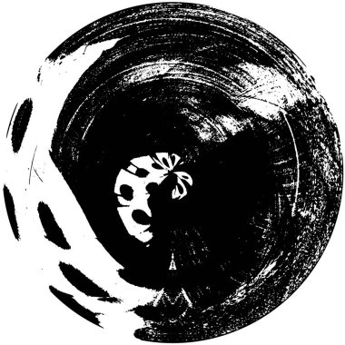 siyah ve beyaz yuvarlak arkaplan grunge dokusu