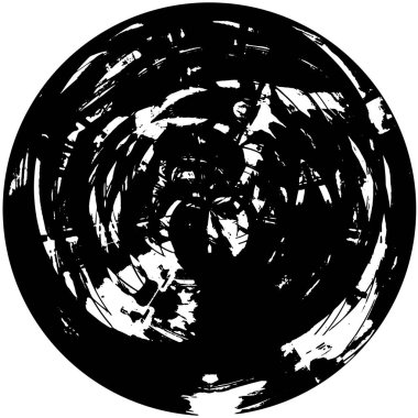 siyah ve beyaz yuvarlak arkaplan grunge dokusu