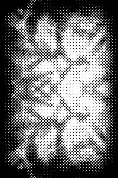 グラウンジハーフトーンベクターの背景 ハーフトーンドットベクターテクスチャ ポップアートスタイルのグラデーションハーフトーンドットの背景 黒と白のパターンテクスチャー インク印刷の苦痛の背景 — ストックベクタ