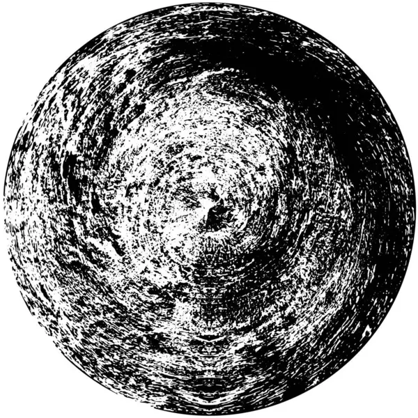 Textuur Cirkel Met Zwart Witte Scheuren — Stockvector