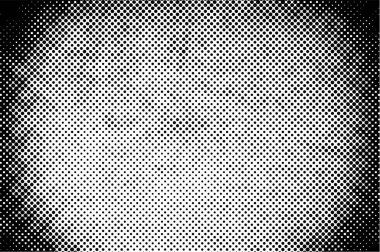 Siyah beyaz desenli, noktalı, sıkıntılı bir arka plan. soyut vektör illüstrasyonu.