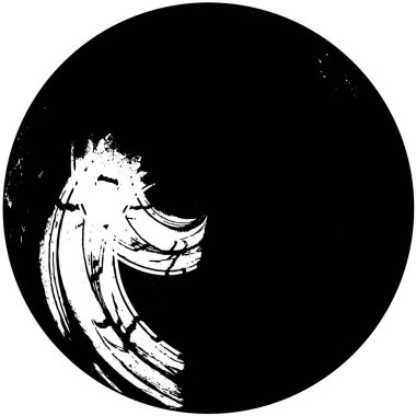 siyah ve beyaz yuvarlak arkaplan grunge dokusu