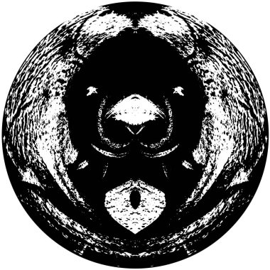 siyah ve beyaz yuvarlak arkaplan grunge dokusu