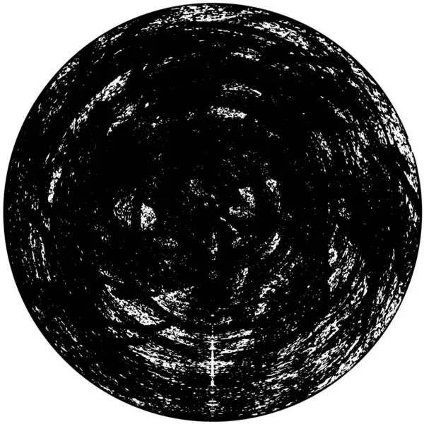 Czarny Biały Okrągły Tło Grunge Tekstury — Wektor stockowy