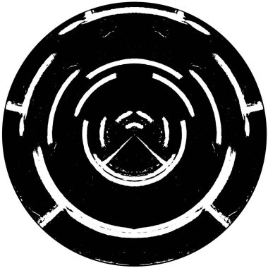 yuvarlak siyah beyaz monokrom yıpranmış arka plan 