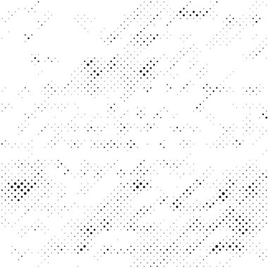 Siyah ve beyaz yarım ton. Soyut Mürekkep Yazdırma Arkaplanı. Noktalar Grunge dokusu. Vektör illüstrasyonu