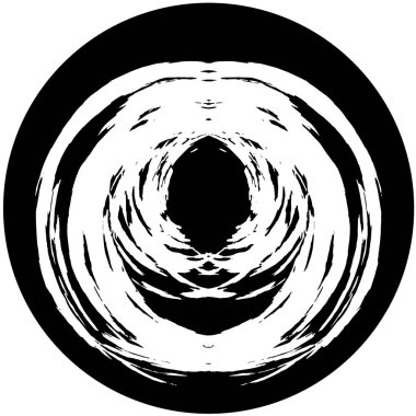 soyut yuvarlak şekil siyah ve beyaz desenli arkaplan