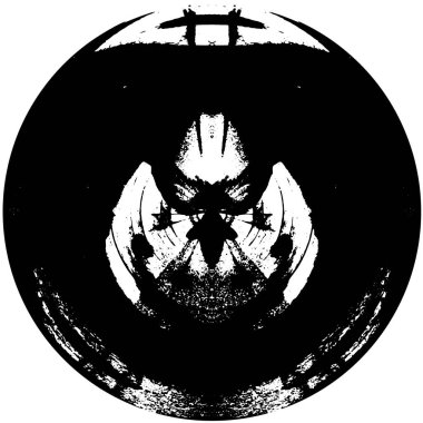 soyut yuvarlak şekil siyah ve beyaz desenli arkaplan