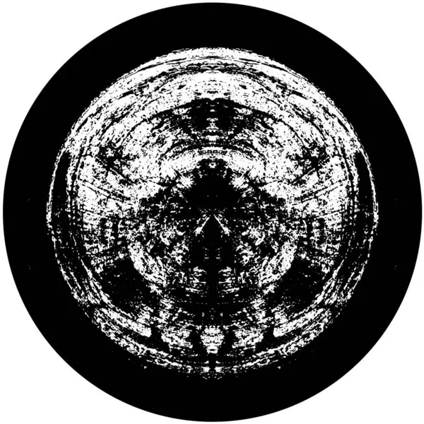 抽象的な丸い形 黒と白のテクスチャされた背景 — ストックベクタ