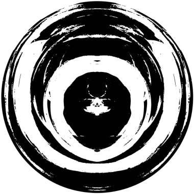 soyut yuvarlak şekil siyah ve beyaz desenli arkaplan