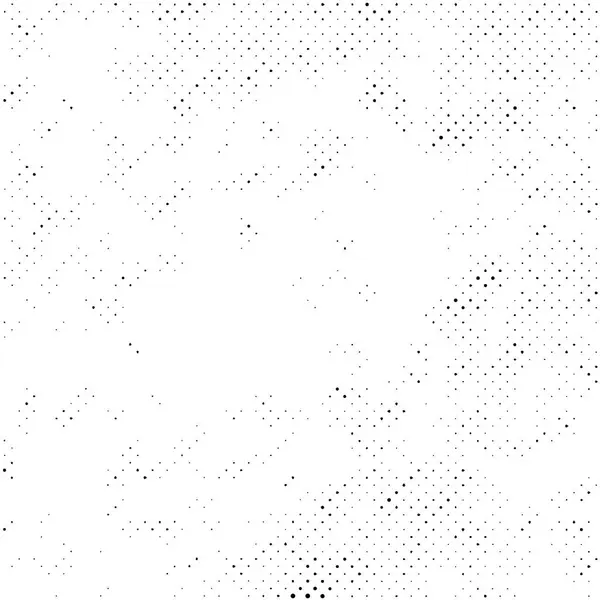 Zwart Wit Halftoon Patroon Achtergrondinformatie Inktdrukken Dots Grunge Textuur Vectorillustratie — Stockvector
