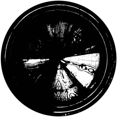 kaba monokrom desen çizimi. Grunge 'un geçmişi. Soyut doku efekti.